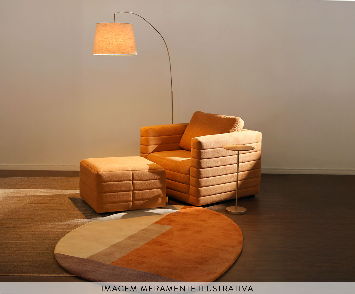 Poltrona Gom em Boucle aveludado image number 5