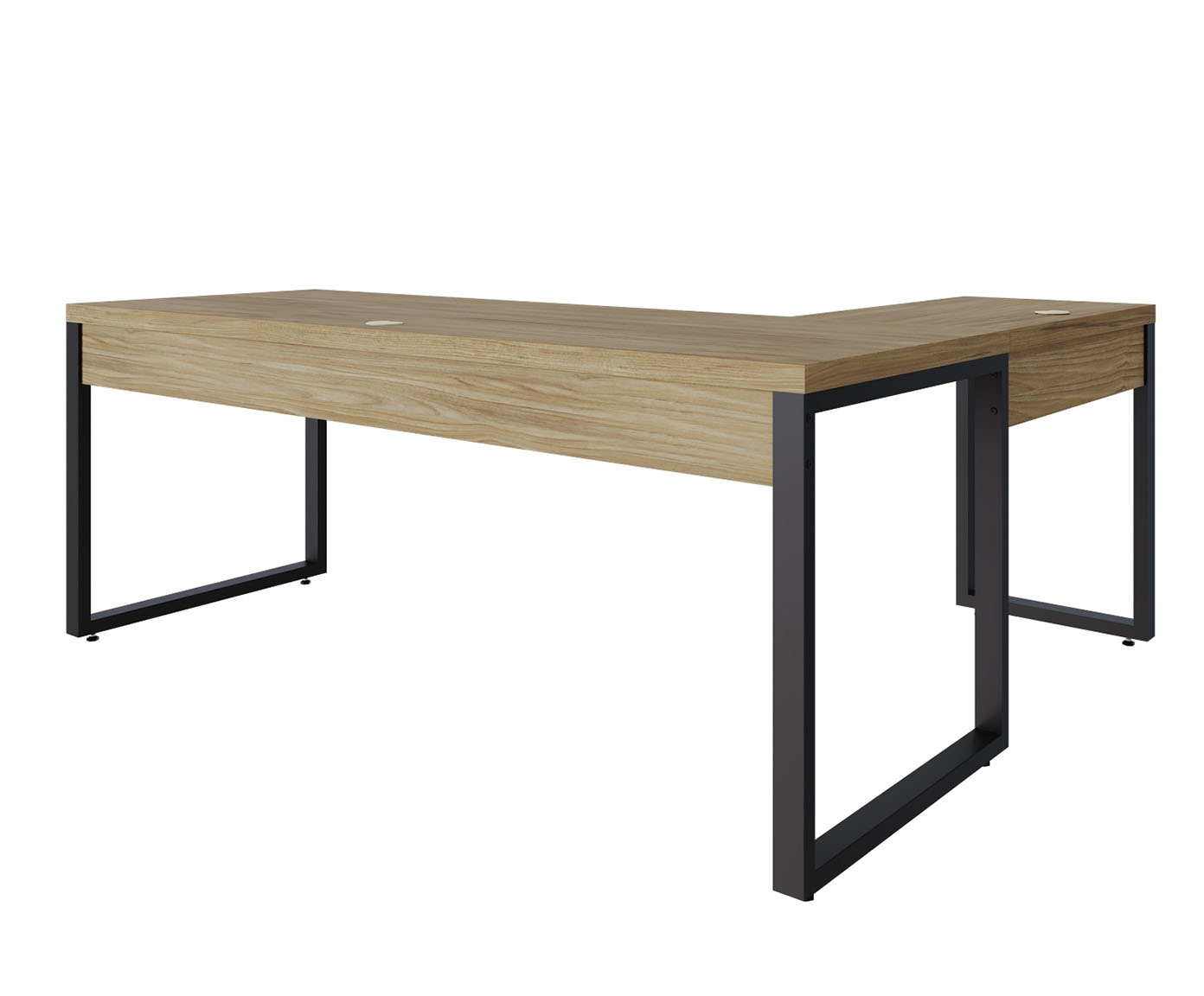 Mesa em L Yon Presidente com Gaveta Vermont Oak image number 1