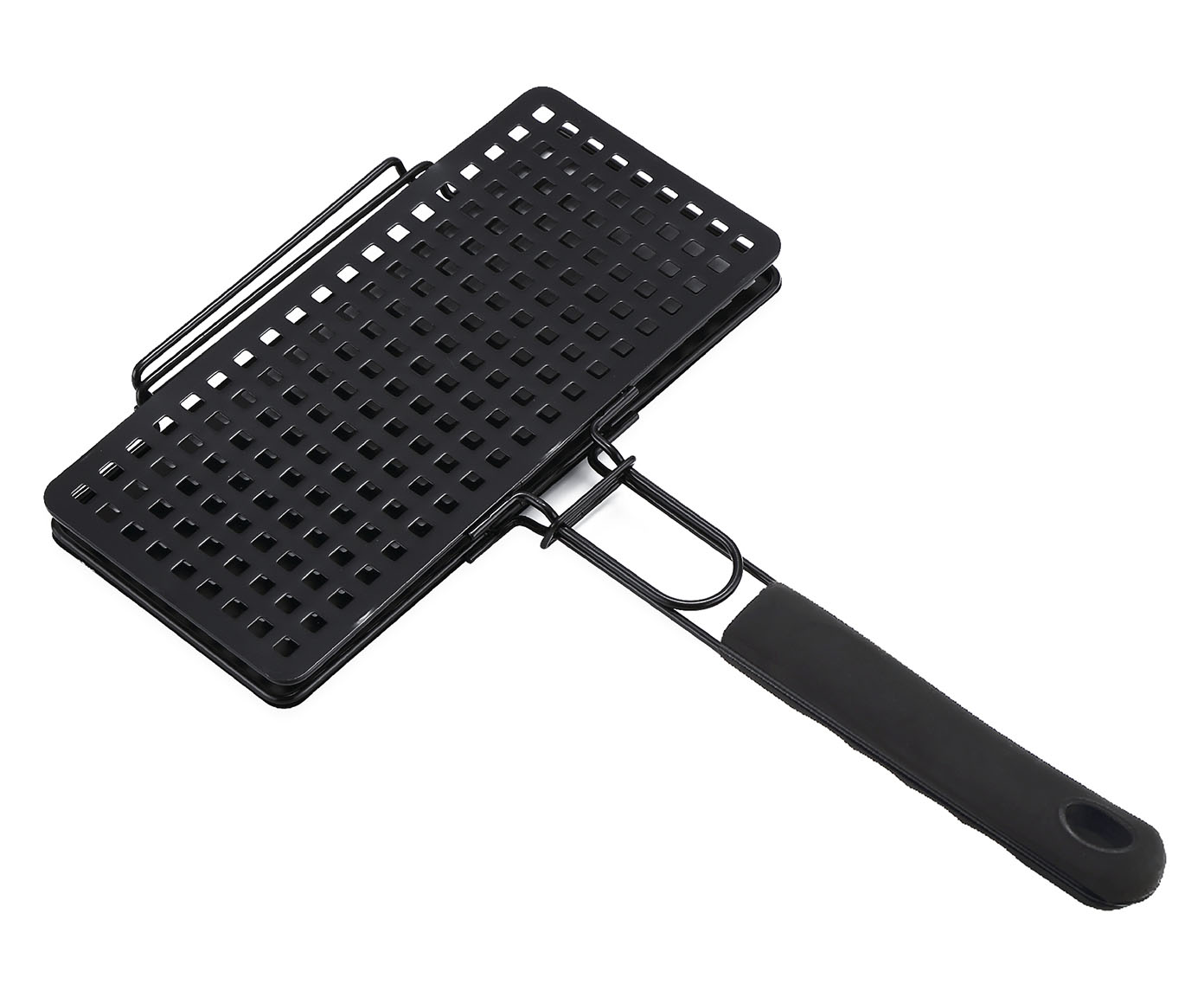 Grelha Retangular Easy Grill Antiaderente Preta - image 0