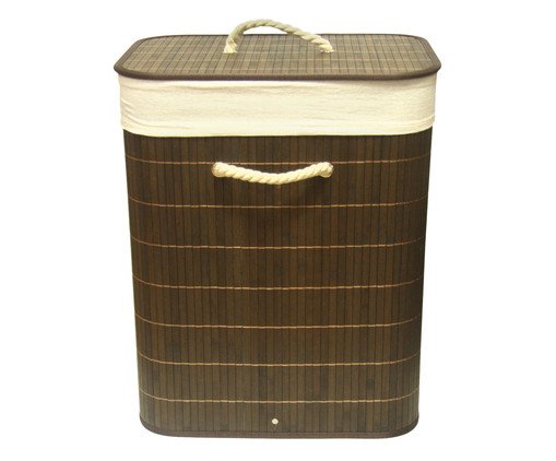 Cesto Organizador em Bambu com Tampa Essie - image 0
