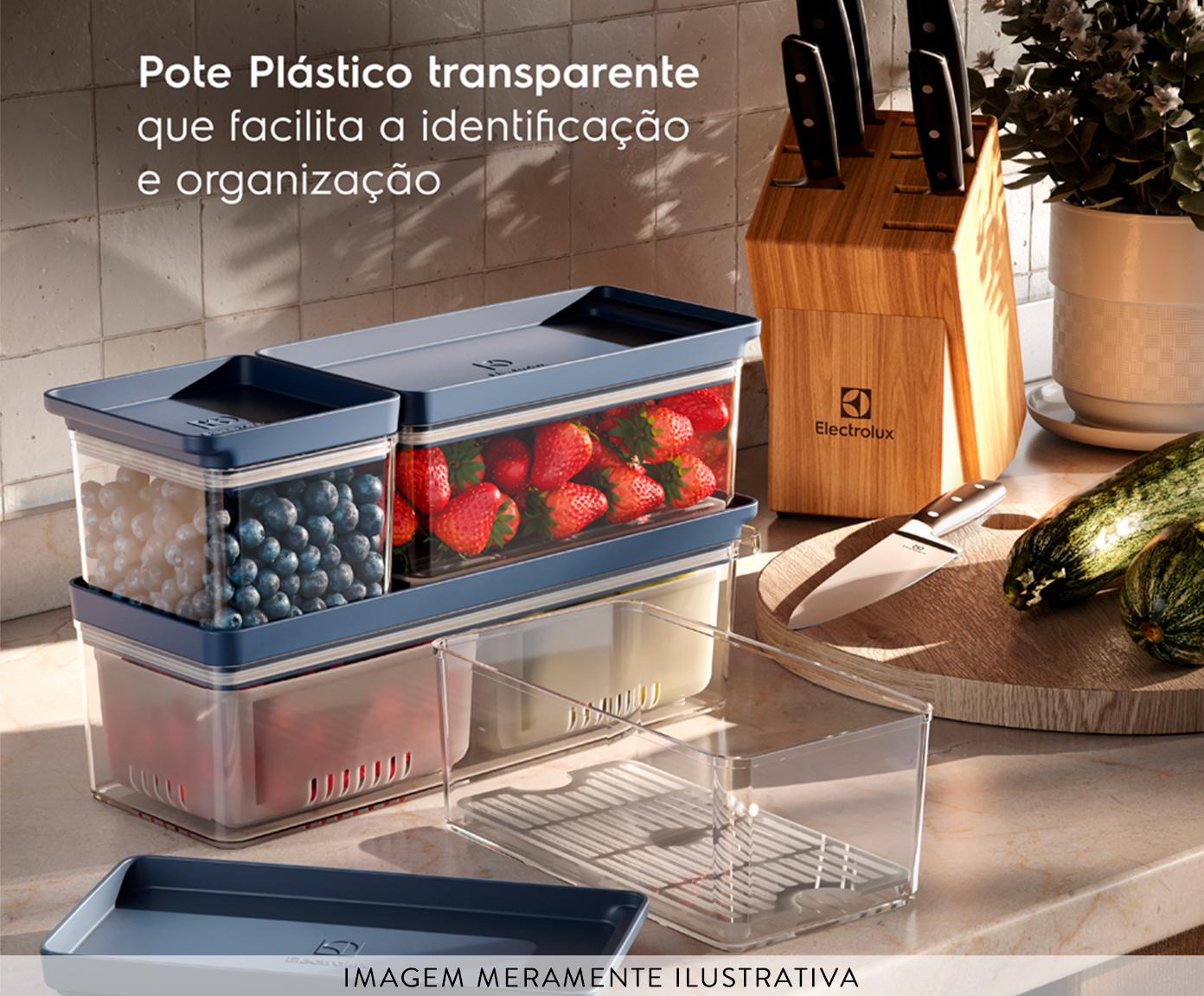 Organizador de Geladeira Electrolux Experience com Escorredor image number 3