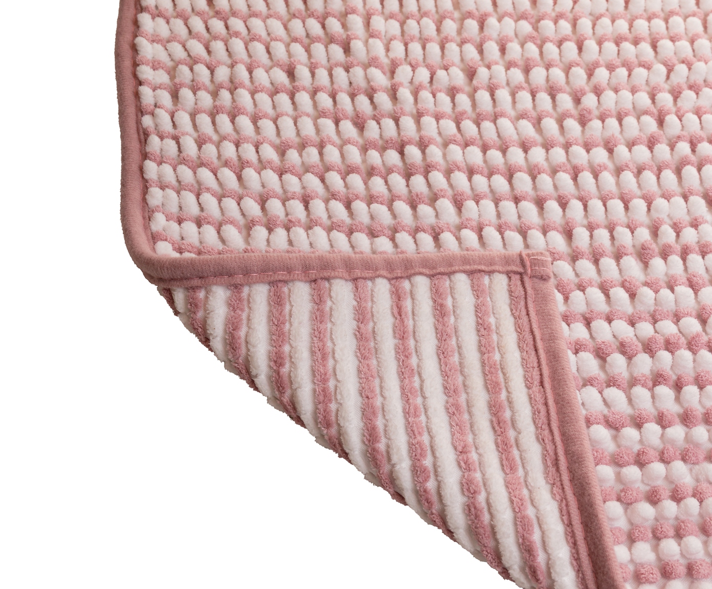 Tapete para Banheiro Comfort Branco e Rosa Chenille image number 2