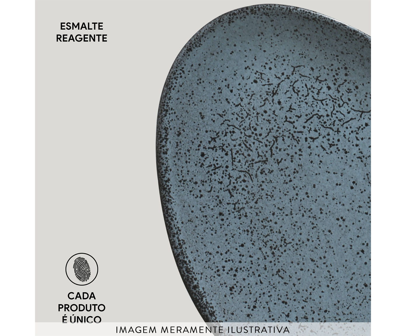 Jogo de Pratos para Sobremesa Oval Org&acirc;nico Night Sky Azul image number 4