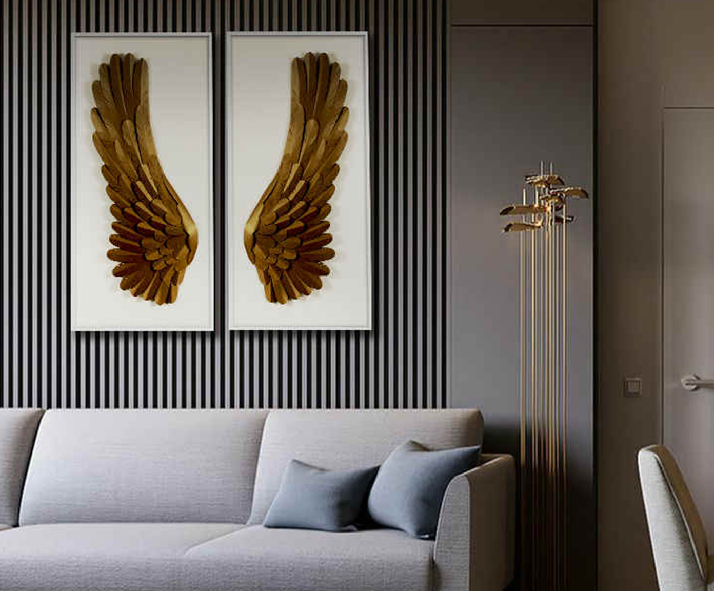 Quadro Asas lI - Dourado image number 2