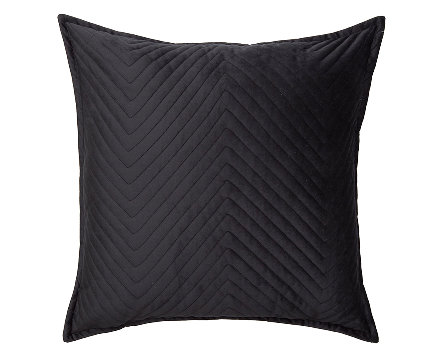 Almofada em Veludo Zig Zag Preto image number 0