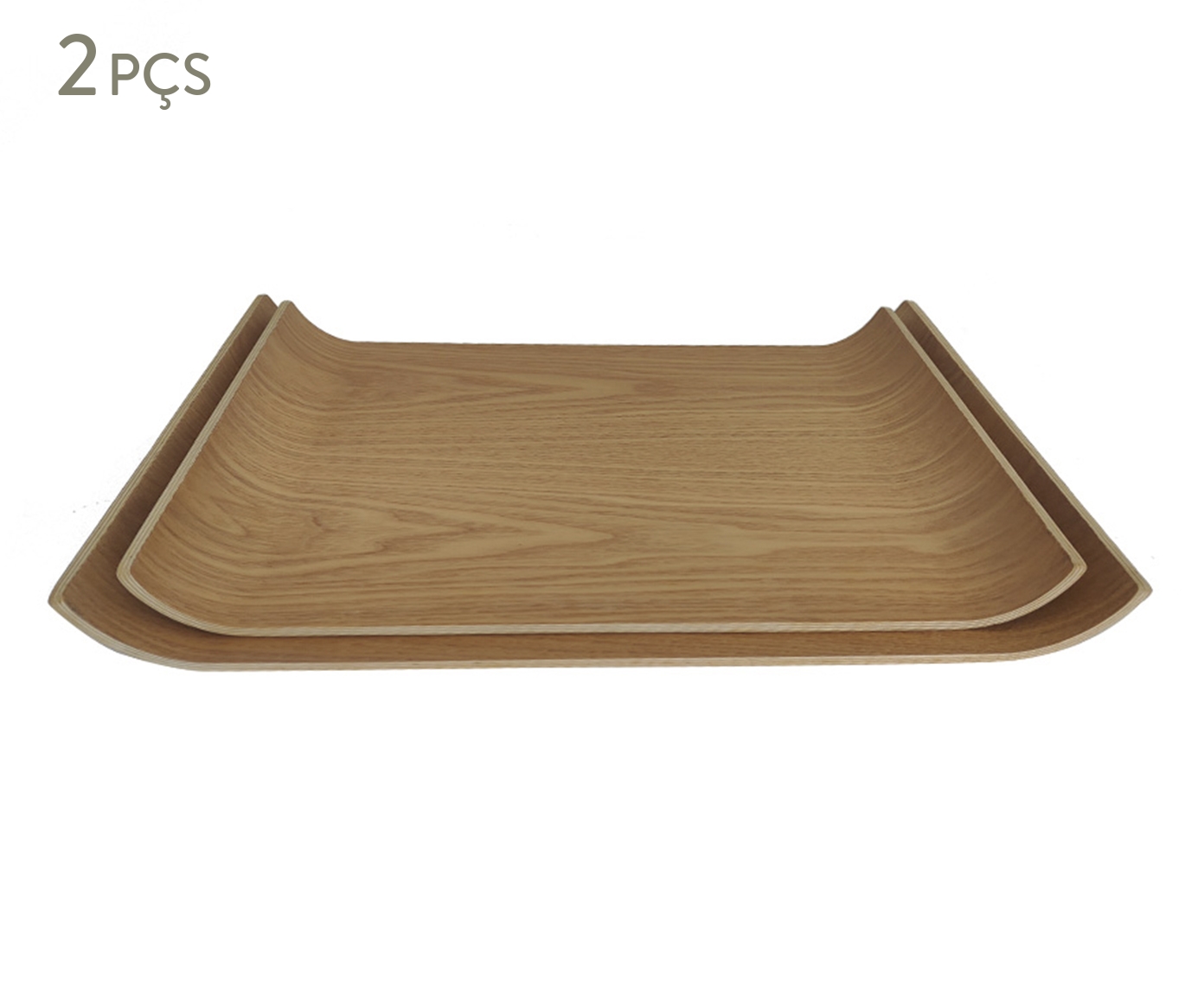 Jogo de Bandejas Decorativas Arbor Marrom - image 0