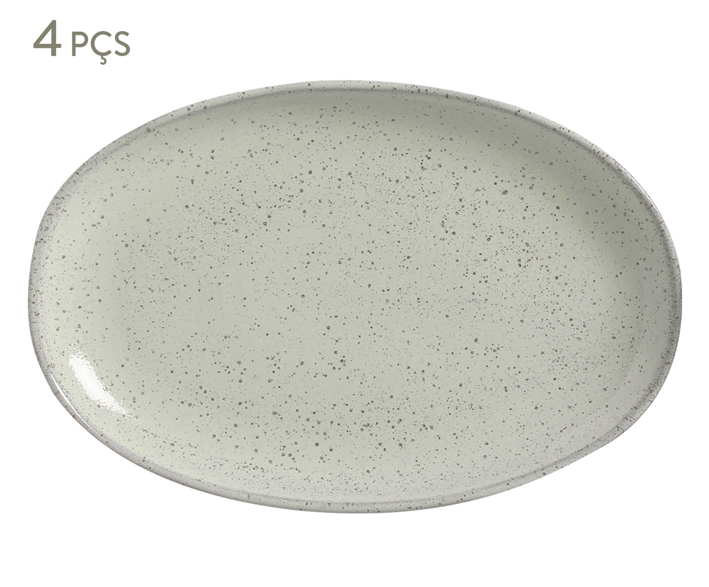 Jogo de Travessas Oval Org&acirc;nico Pistache Verde Menta - image 0