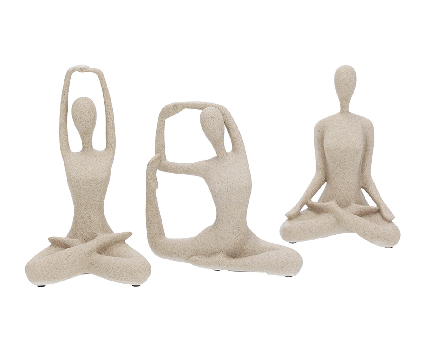 Jogo de Esculturas Yoga Bege image number 0
