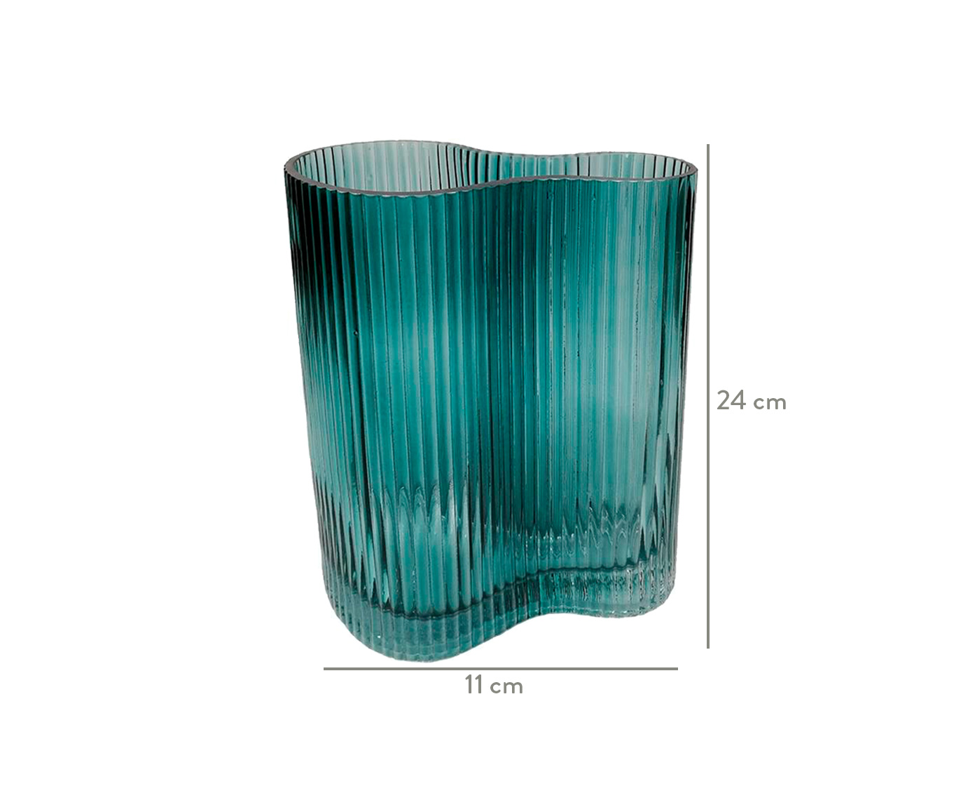 Vaso em Vidro Laverne II - Azul image number 2