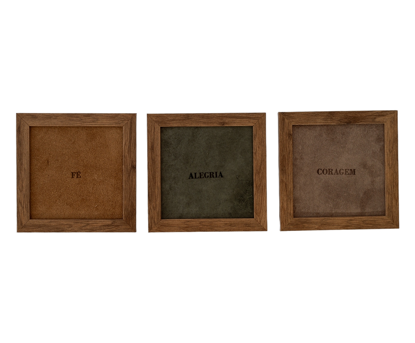 Jogo de Quadros Trio "F&eacute;, Alegria e Verde" - image 0