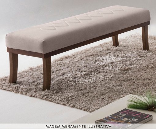 Recamier Bege com Base Imbuia Theo image number 1