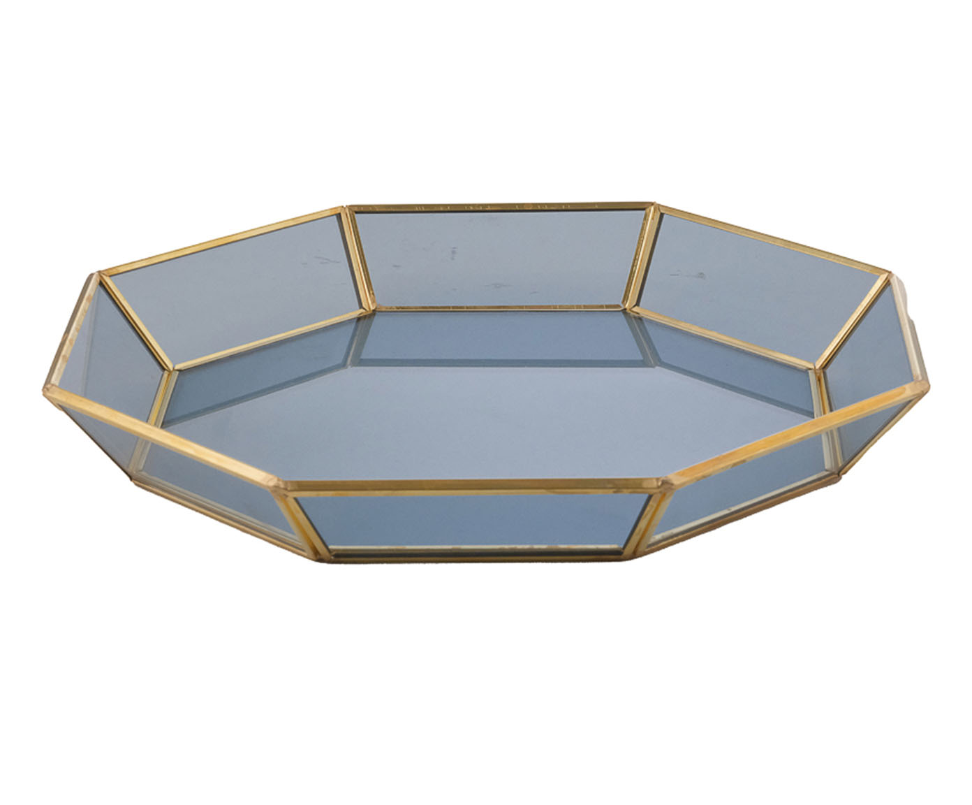 Bandeja de Vidro e Metal Maat Azul - image 0
