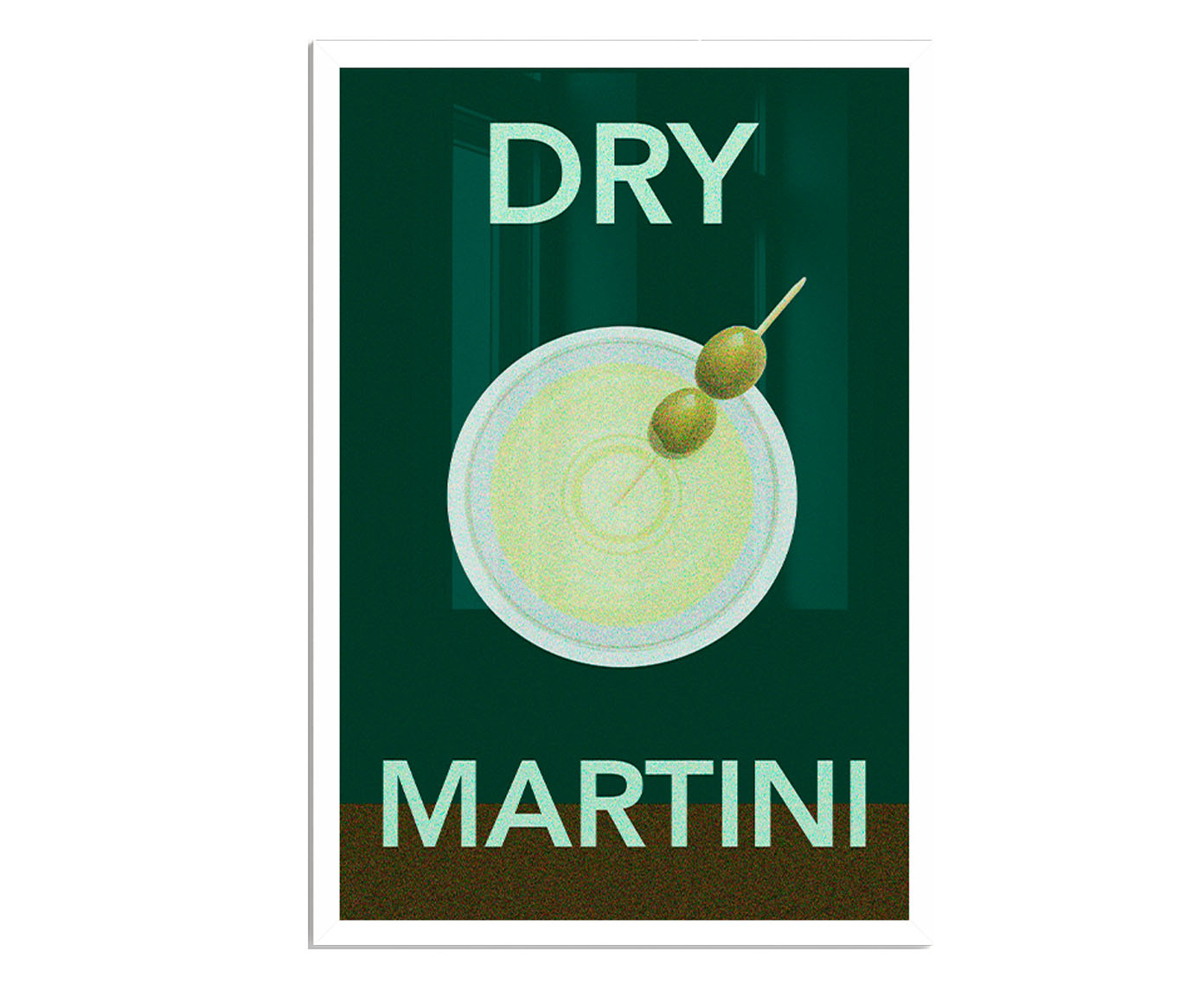 Quadro Dry Martini com Moldura Branca image number 0