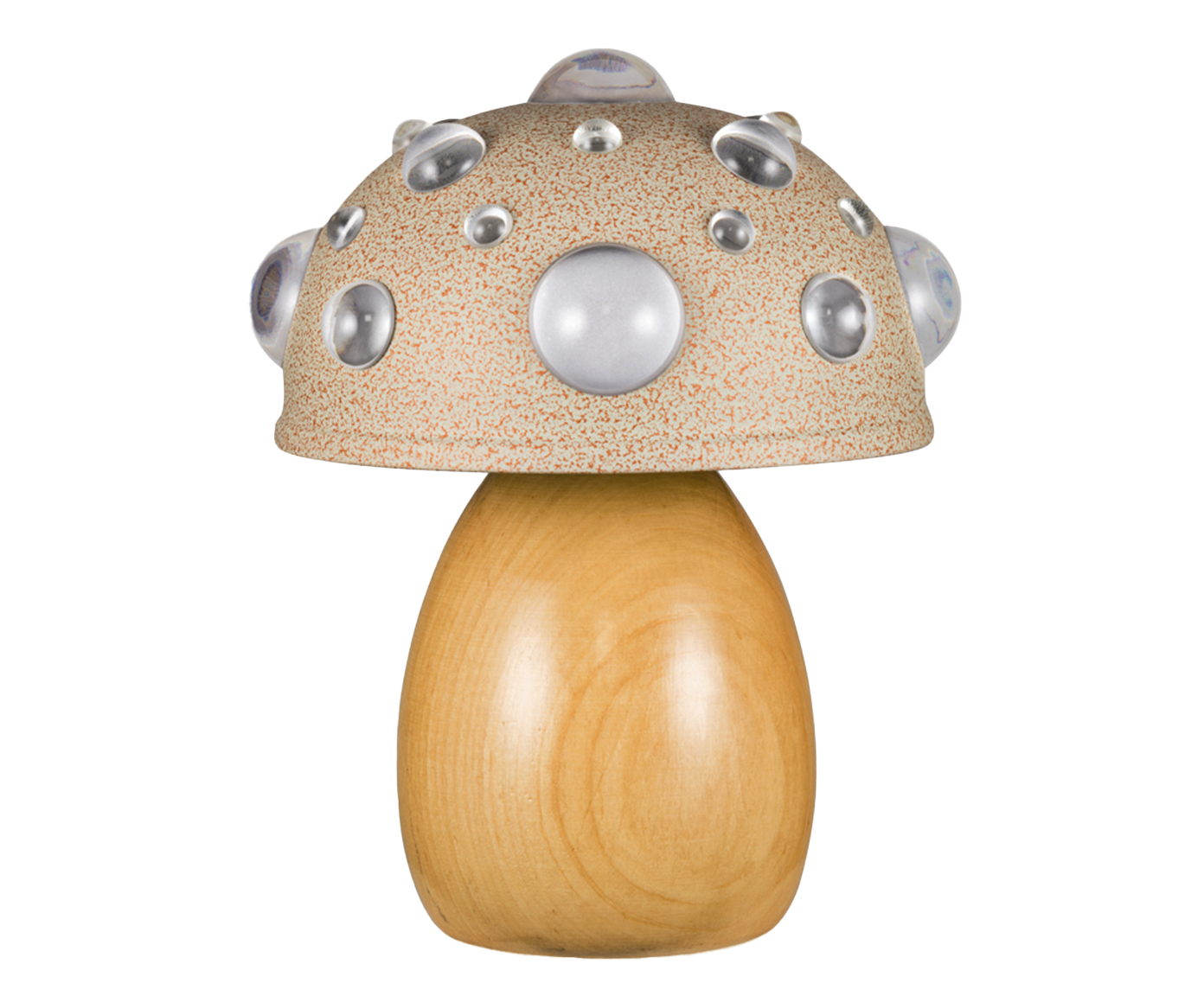 Lumin&aacute;ria Mini Cogumelo Coral e Marfim image number 0