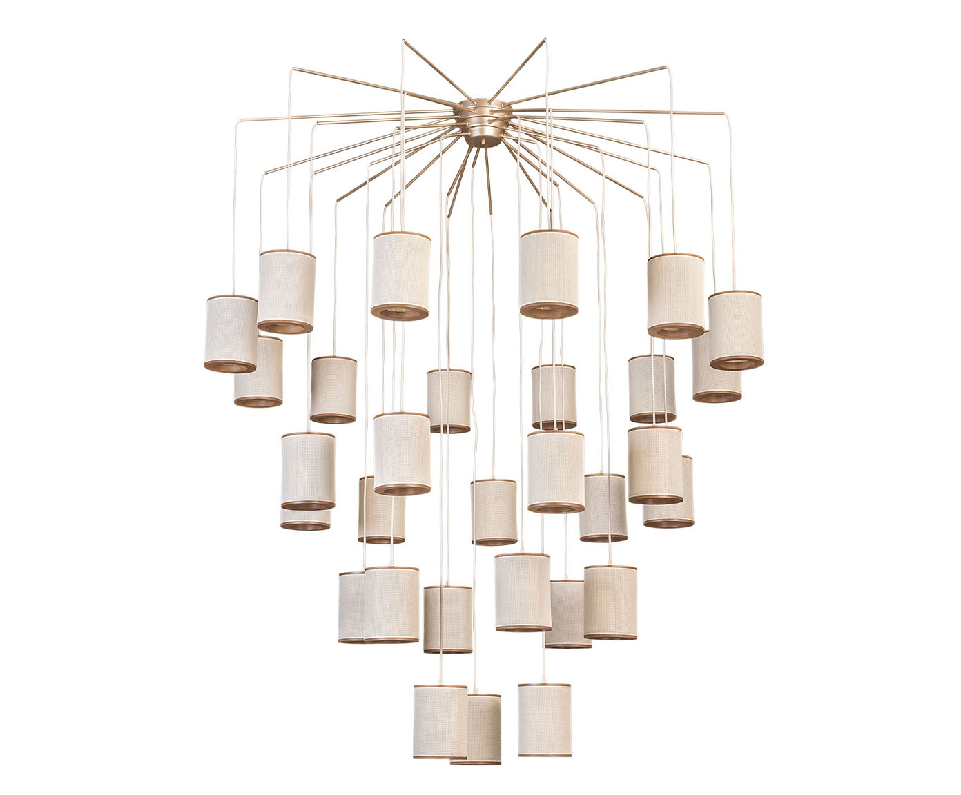 Lustre Apollo 30 Lampadas Castanho - Bivolt image number 0