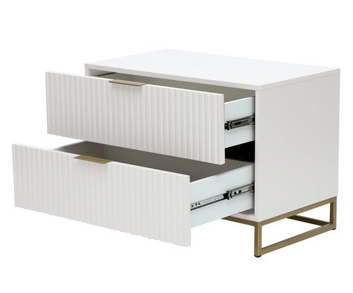 Mesa de Cabeceira Ondulada Maxi Branco image number 3