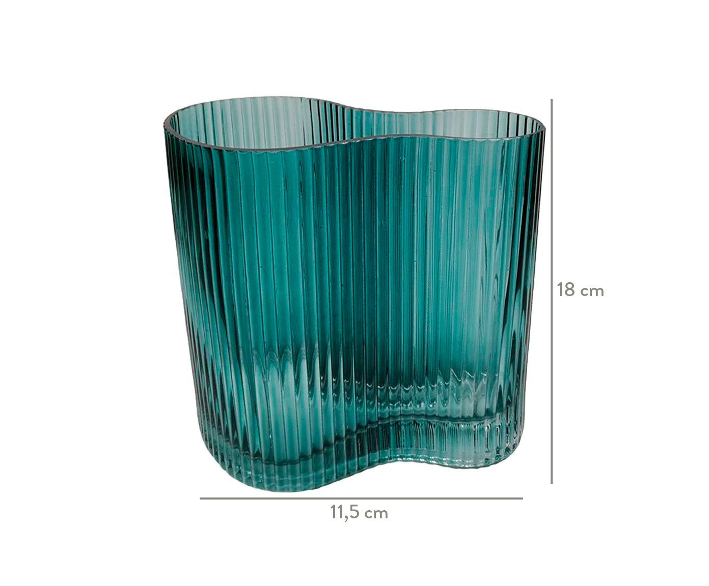 Vaso em Vidro Laverne - Azul image number 3