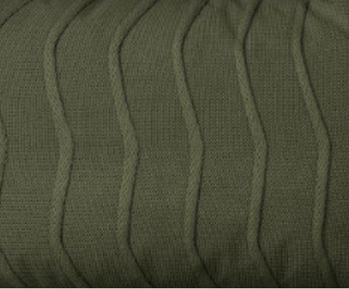 Almofada Tric&ocirc; Waves Retangular Verde Oliva - image 1