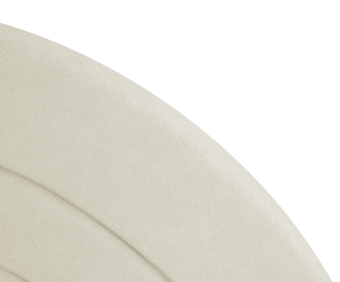 Cabeceira em Boucle Aveludado Arco Off White image number 3