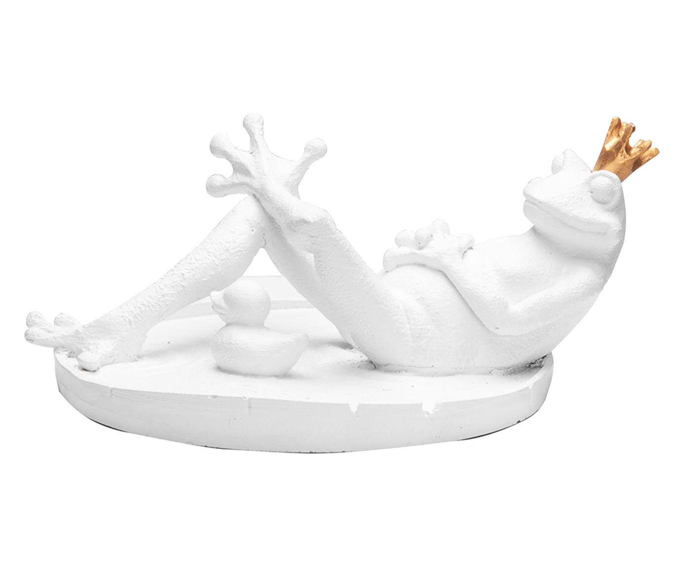 Adorno Sapo na Planta Branco - image 0