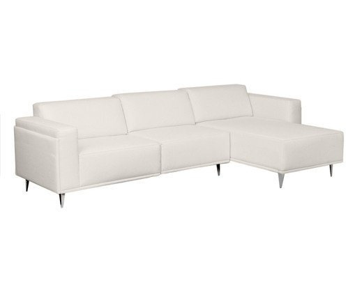 Sof&aacute; Modular com Chaise Esquerda Antonio Ch&aacute; Branco - image 1