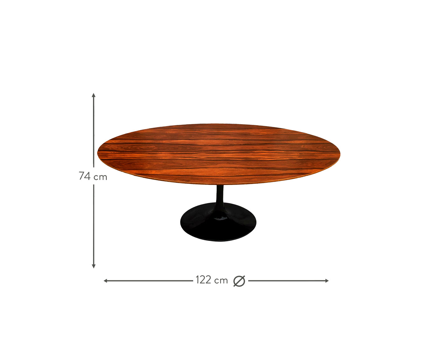 Mesa Saarinen Oval Pau Ferro Base Preta image number 2