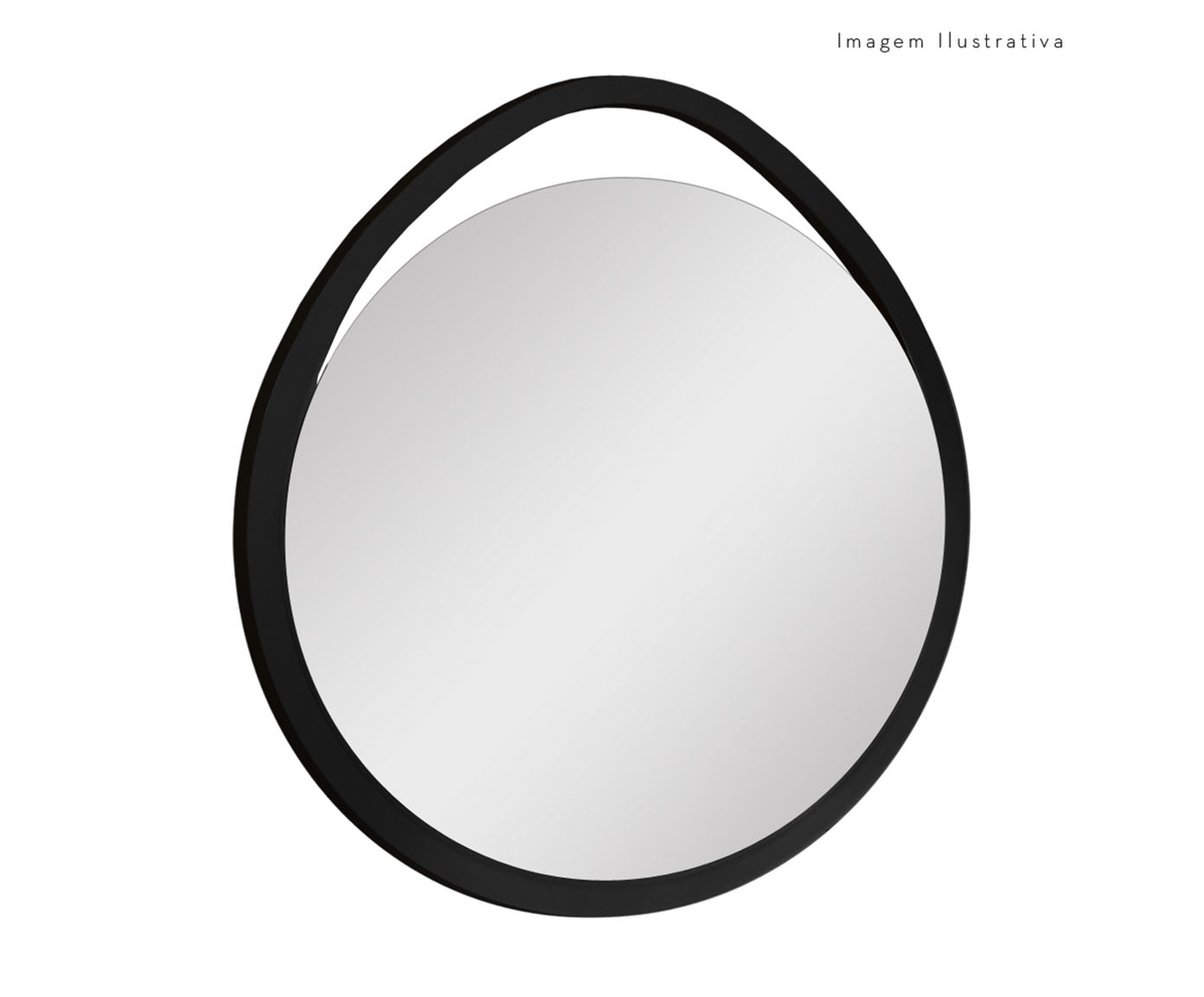 Espelho de Parede Empty Preto image number 2