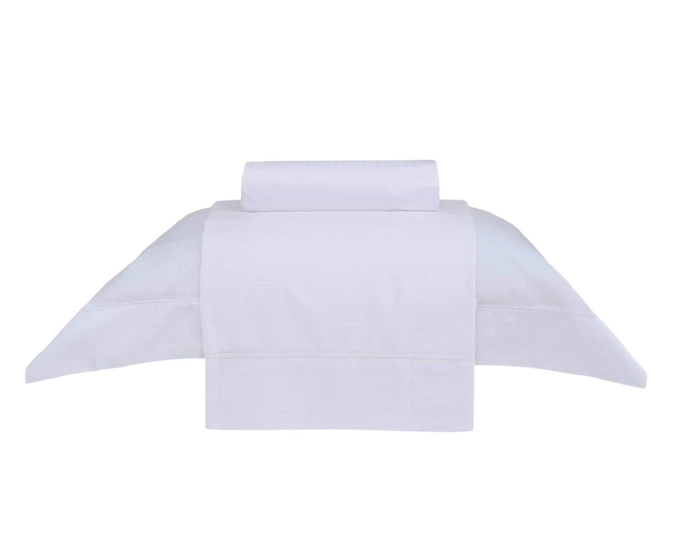 Jogo de Len&ccedil;ol Acetinado Damask Stripes Branco 300 Fios - image 0