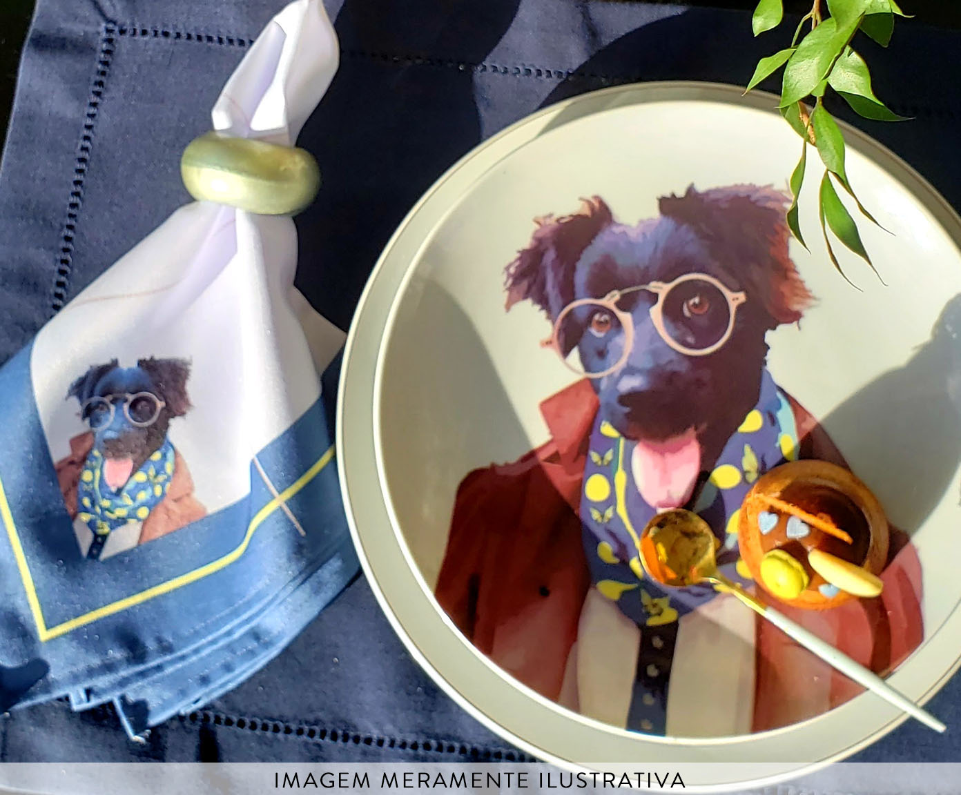Prato de Porcelana Vira Lata Fashion Dog Ii image number 3