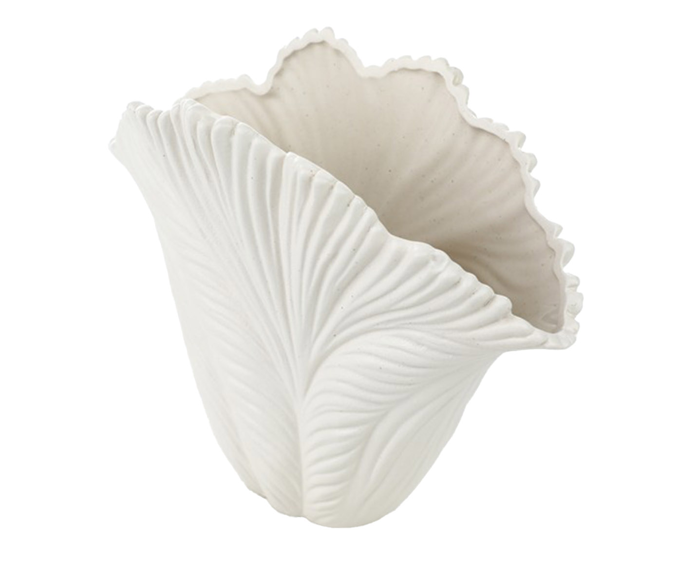 Vaso Decorativo Lily Branco Fosco - image 0