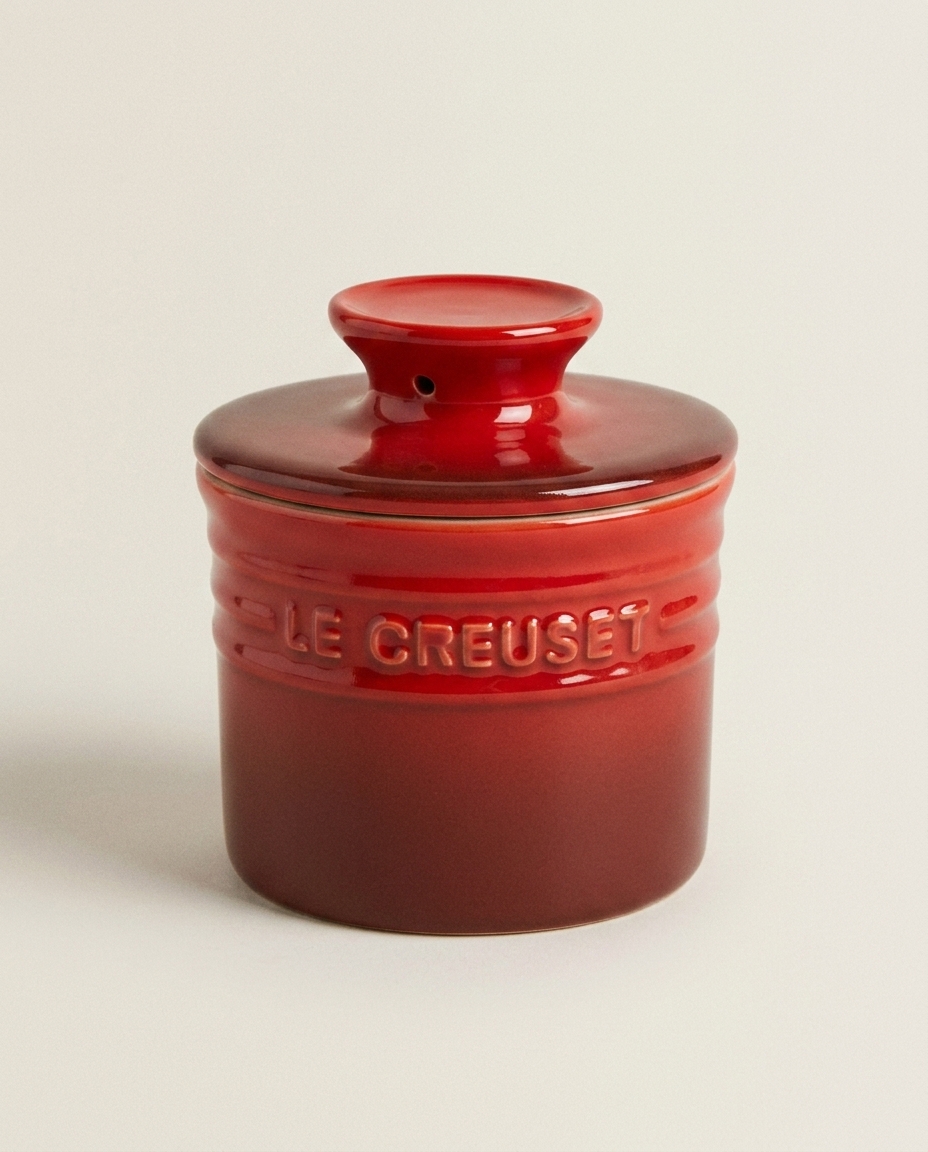 Pote para Manteiga Vermelho - 10X10cm - image 0