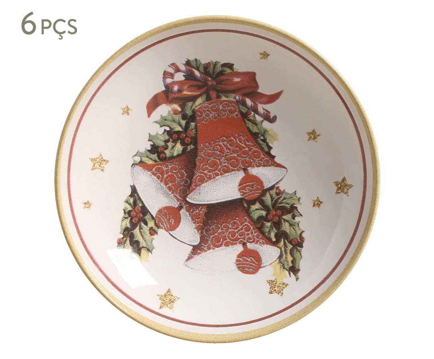 Jogo de Pratos Fundos Santa Claus image number 0