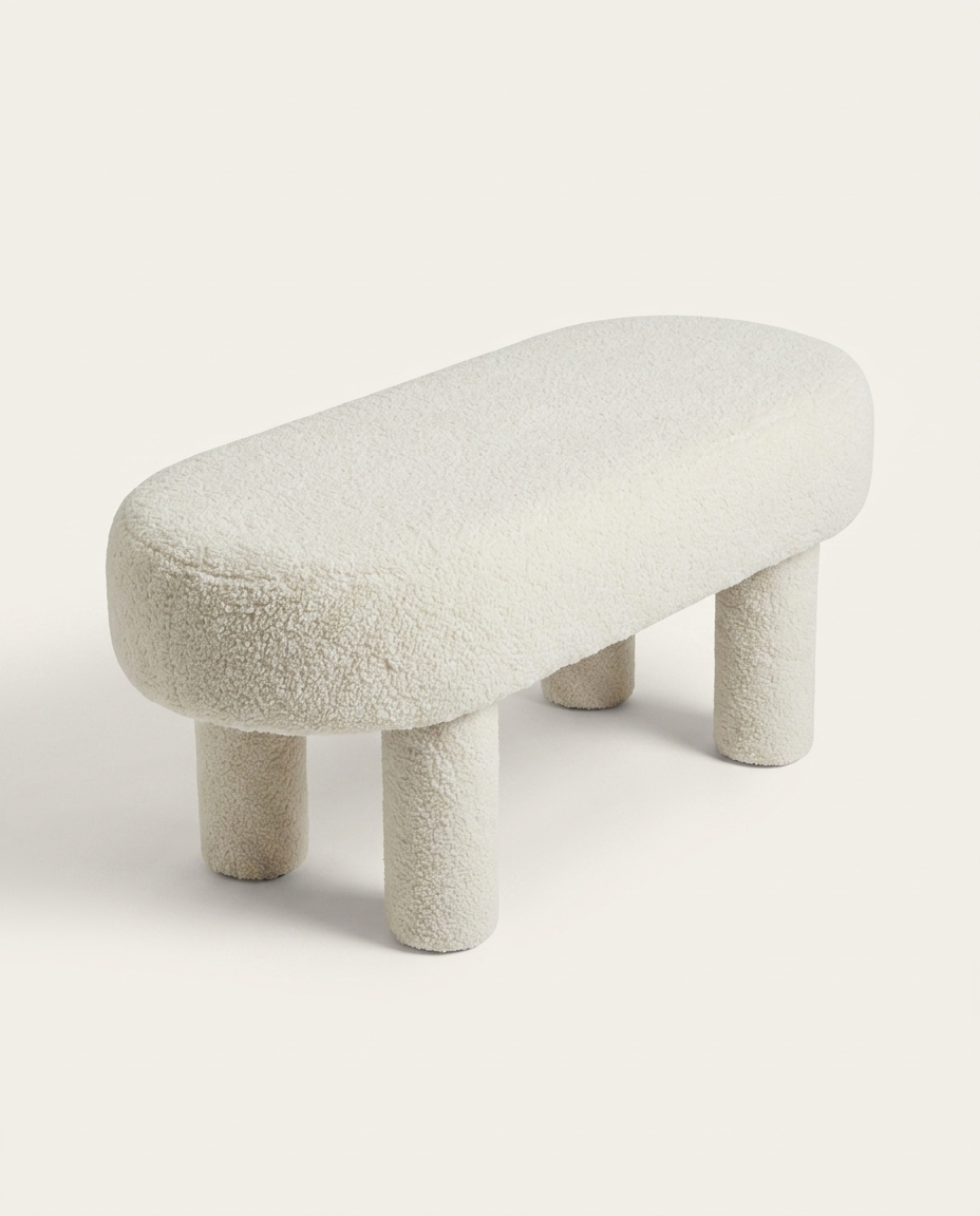 Puff Oval Bold em Boucle Off-White image number 8