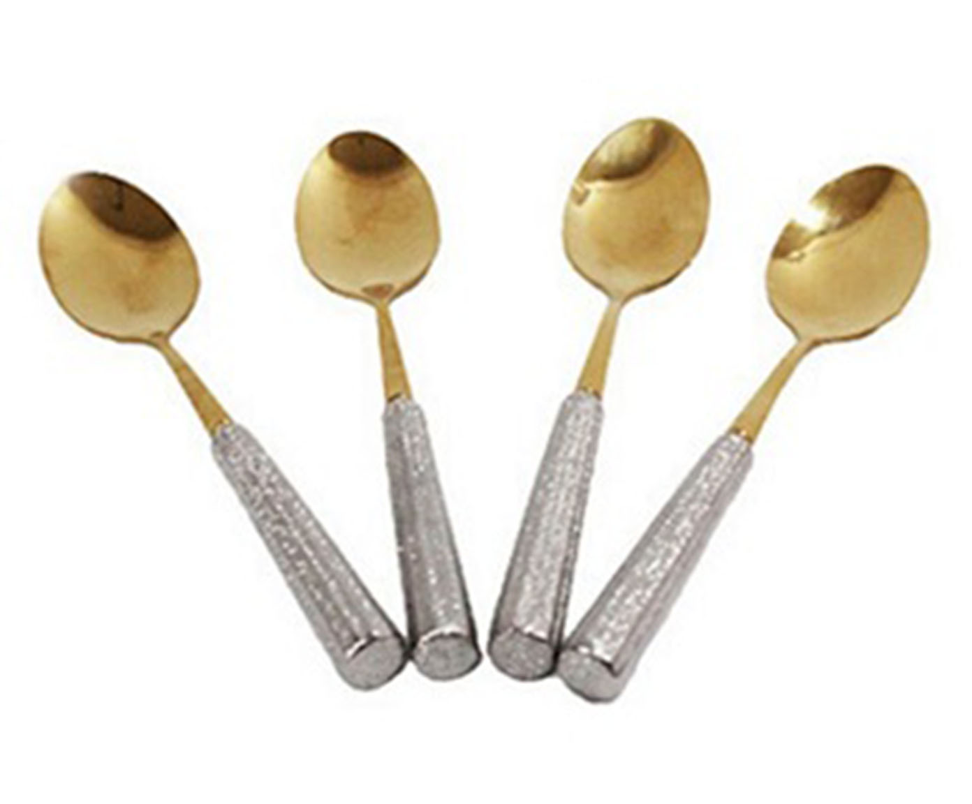 Jogo de Colheres em Inox Prateado e Dourado image number 0