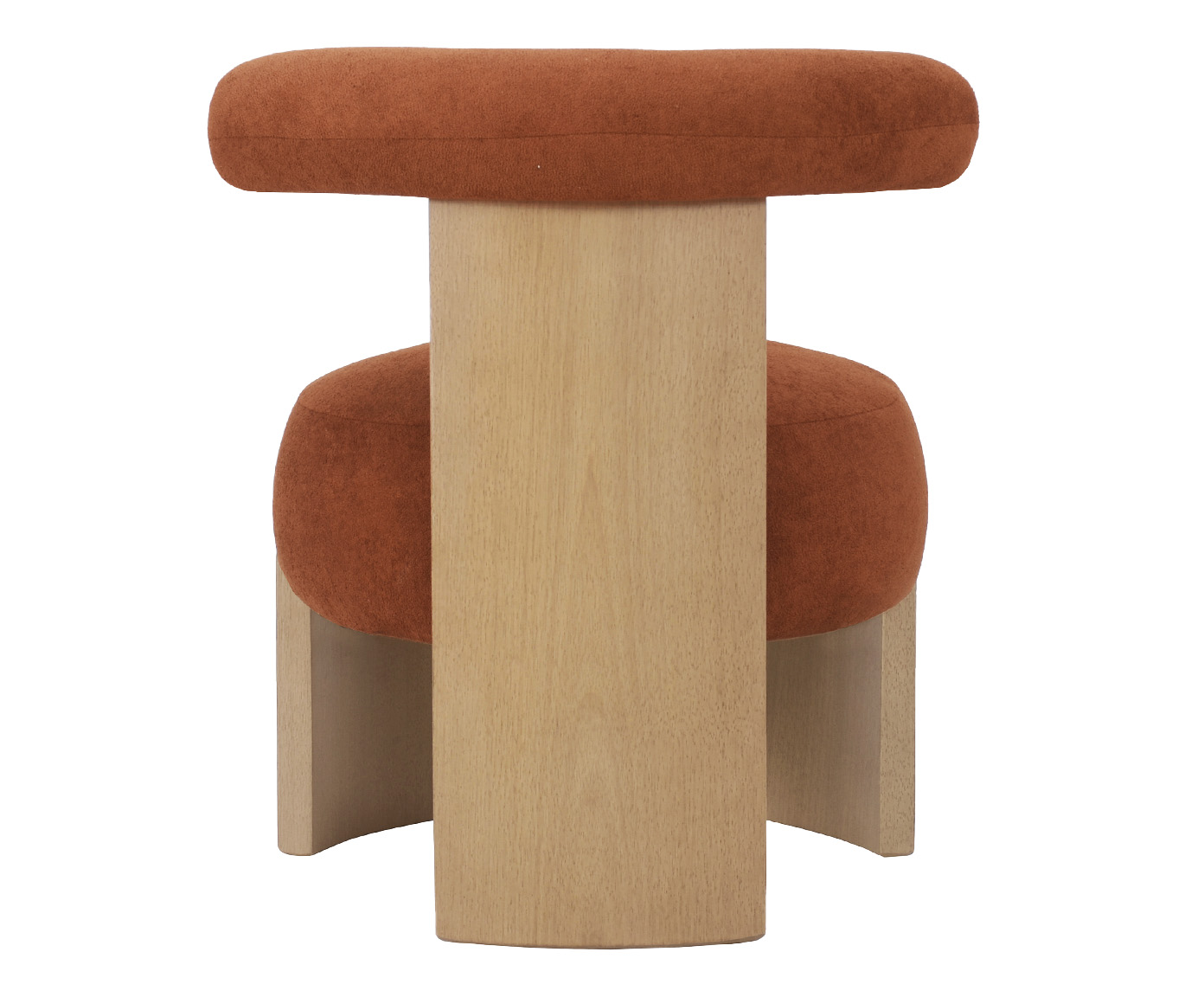 Poltrona Zoe em Boucle Terracota base Pecan image number 4