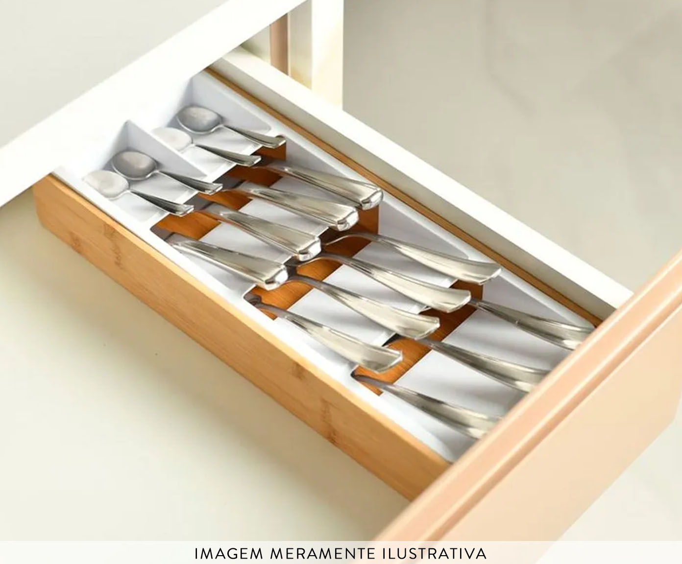 Organizador de Talheres Compacto Bambu - image 1
