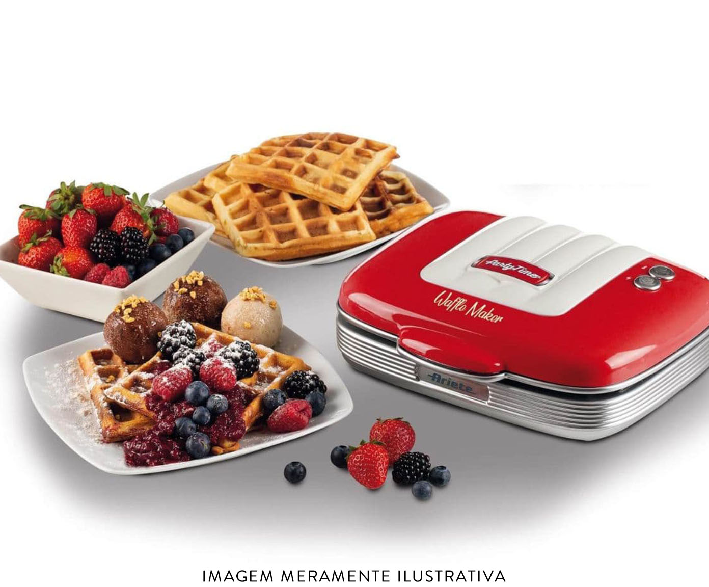 M&aacute;quina de Waffle Retr&ocirc; Party Time image number 3