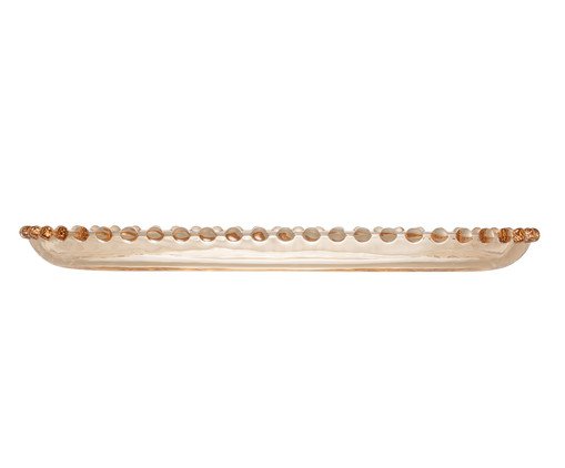 Travessa Oval para Servir em Cristal Pearl - &Acirc;mbar image number 2