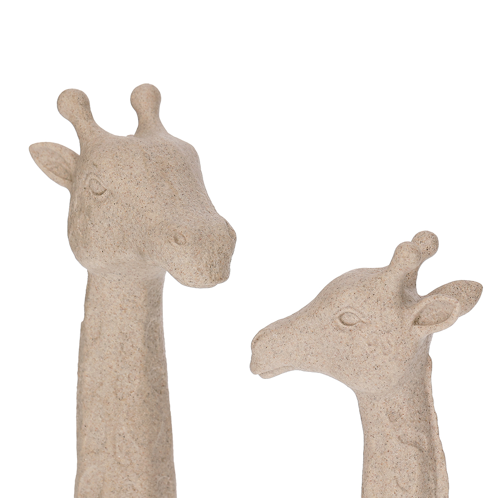 Jogo de Esculturas Girafas Weibenburg Bege image number 2