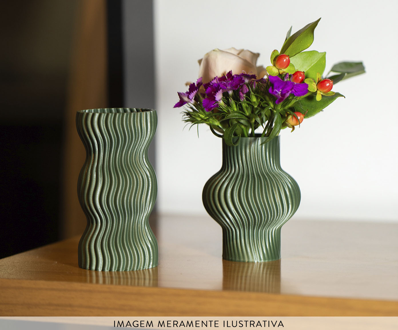 Mini Vaso Onda 3 Verde image number 6