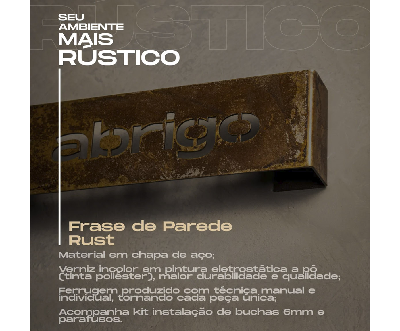 Frase de Ferro Rust "No Seu Colo &Eacute; Meu Abrigo" image number 4