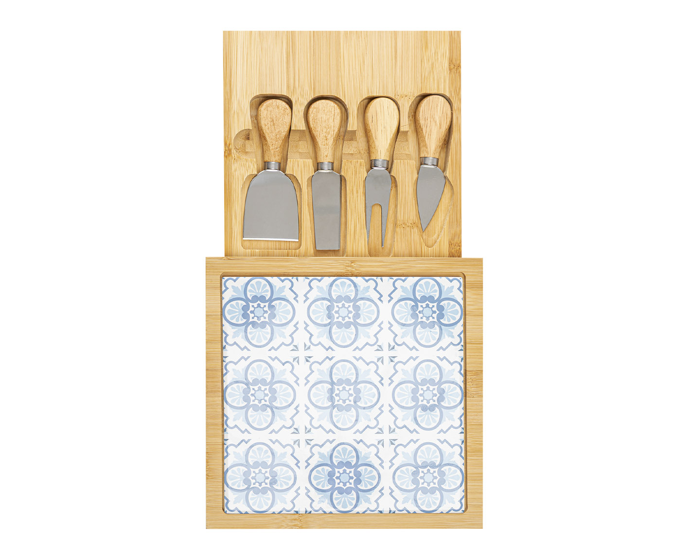 Jogo para Queijo com T&aacute;bua Mosaico Bambu - image 0