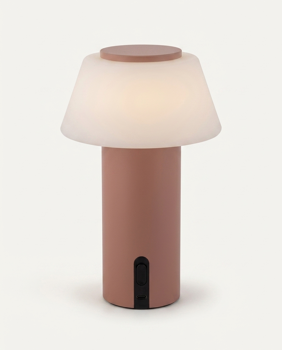 Lumin&aacute;ria de Mesa Recarreg&aacute;vel Bivolt Lizz Pink - image 1