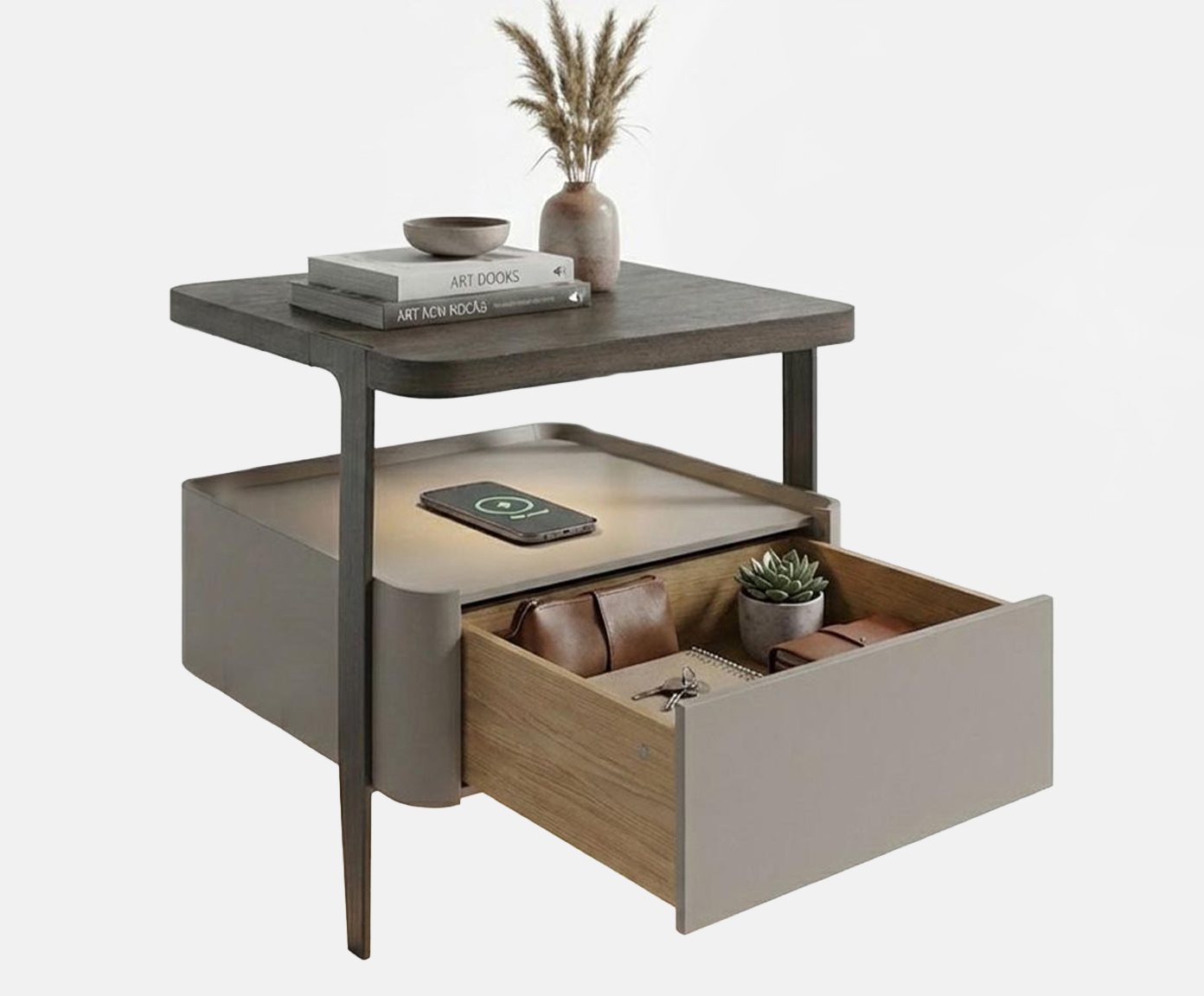 Mesa de Cabeceira Inteligente Smart Clean Cromio image number 1