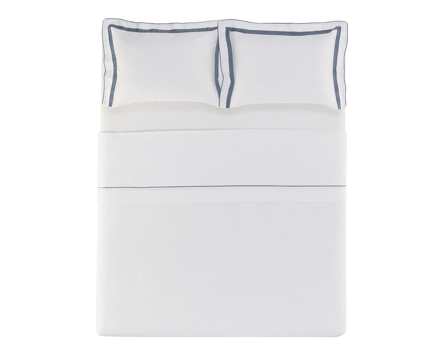 Jogo de Len&ccedil;ol Lara Bc Indigo Branco e Azul image number 2