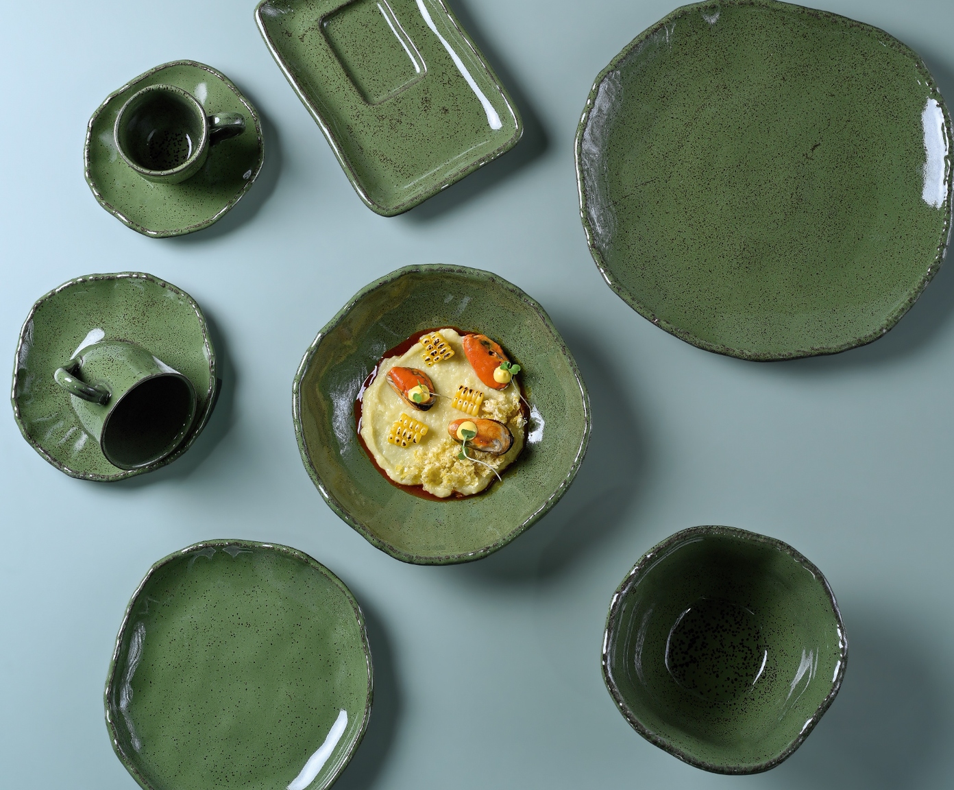 Jogo de Pratos Fundo Org&acirc;nico Eco Jade Verde image number 4