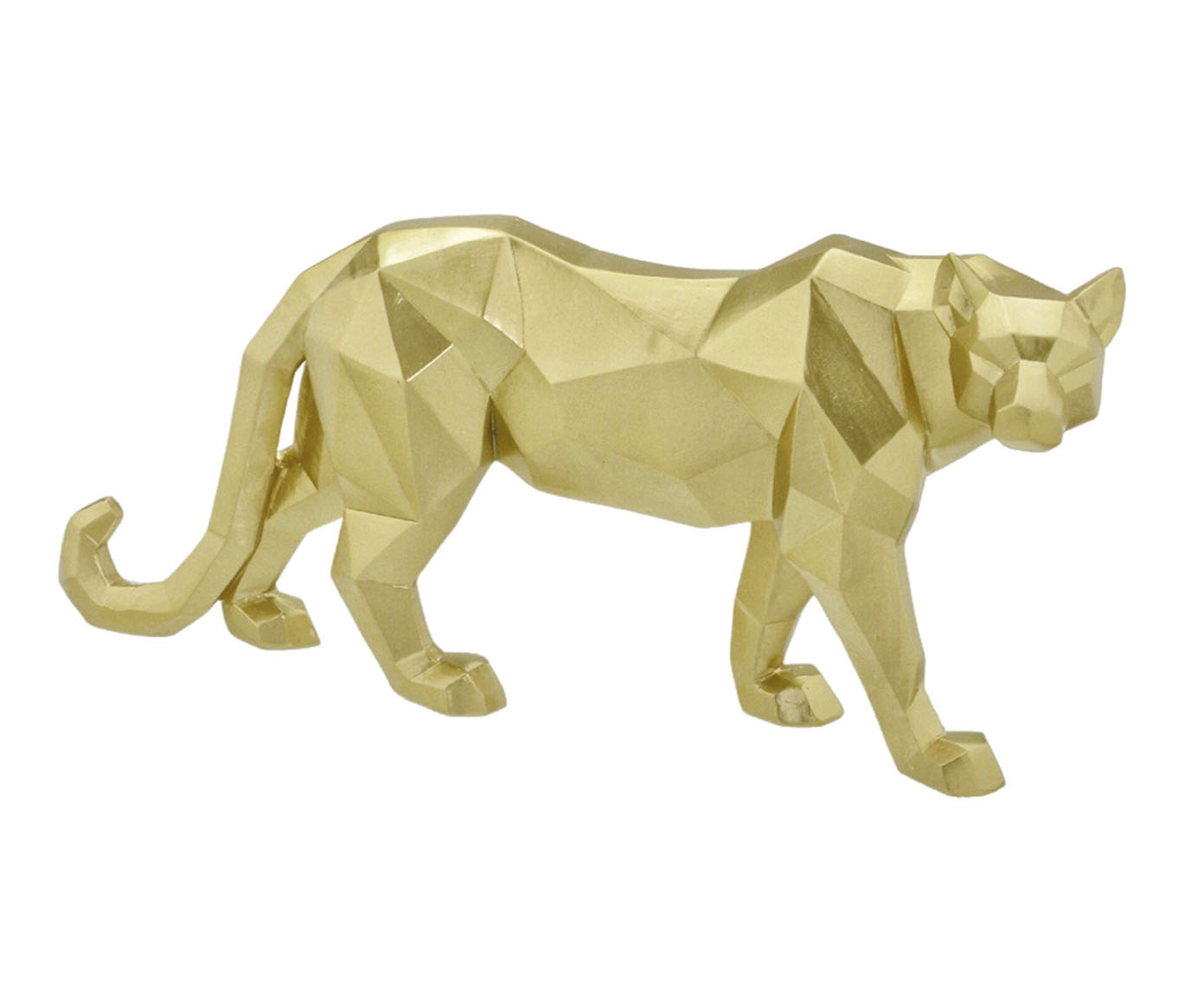 Adorno Leopardo em Resina Ross - Dourado image number 0