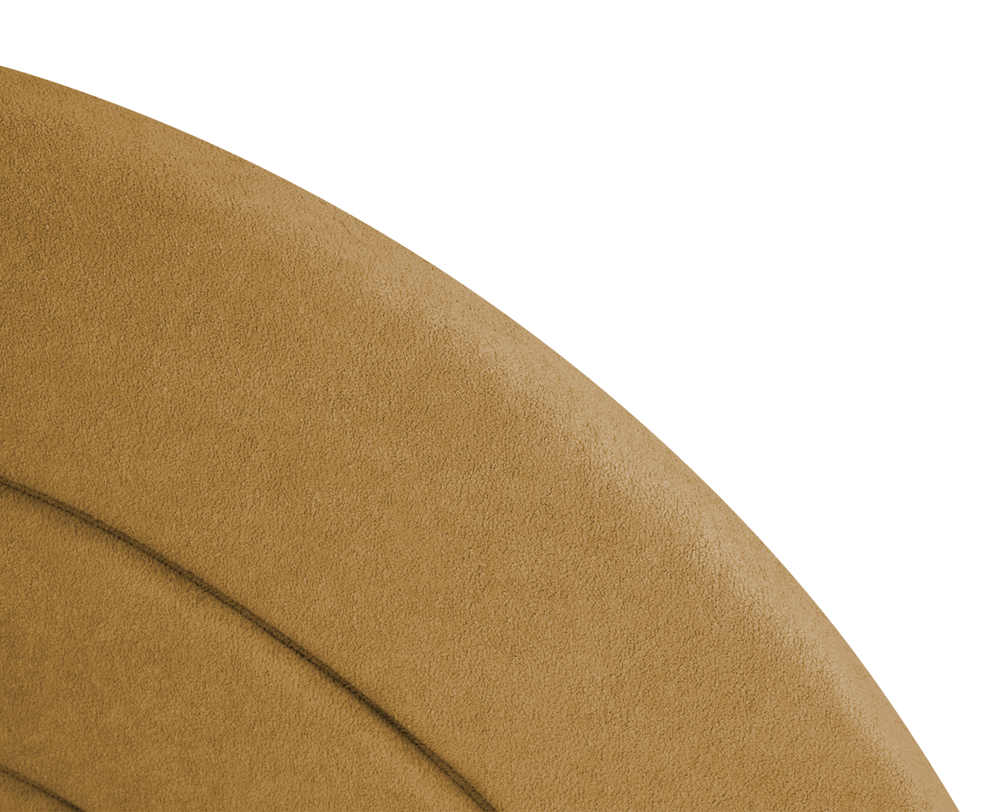 Cabeceira em Boucle Aveludado Arco Amarelo Ocre image number 4