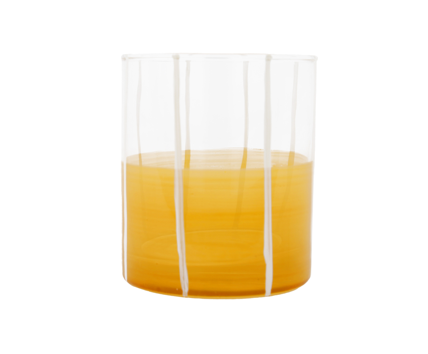 Copo Listras Amarelo e Branco - image 0