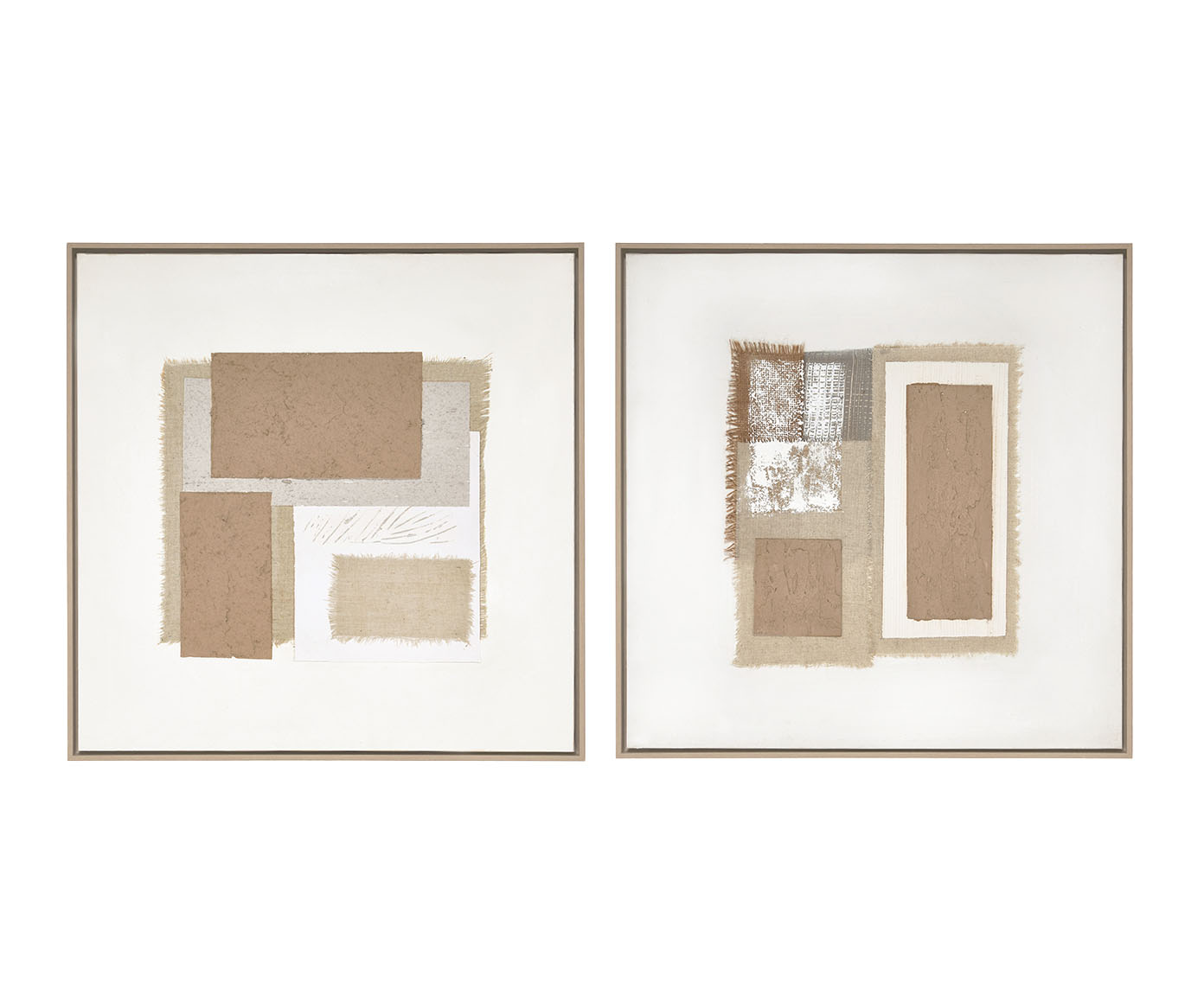 Jogo de Quadros em Canvas Texturizado e Linho Estampado - image 0